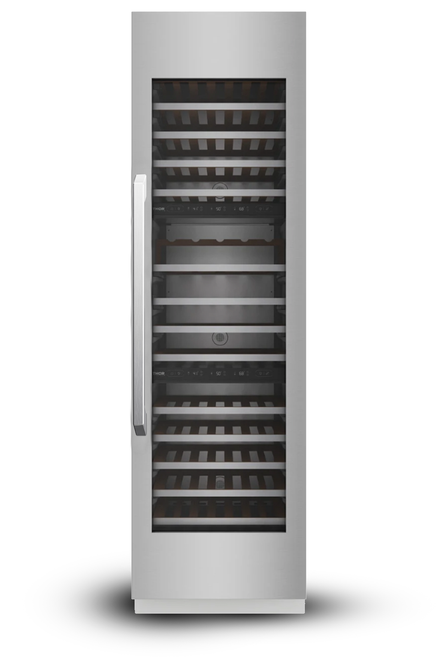 24" Three Zone Built-In Wine Refrigerator Column - Stainless Steel