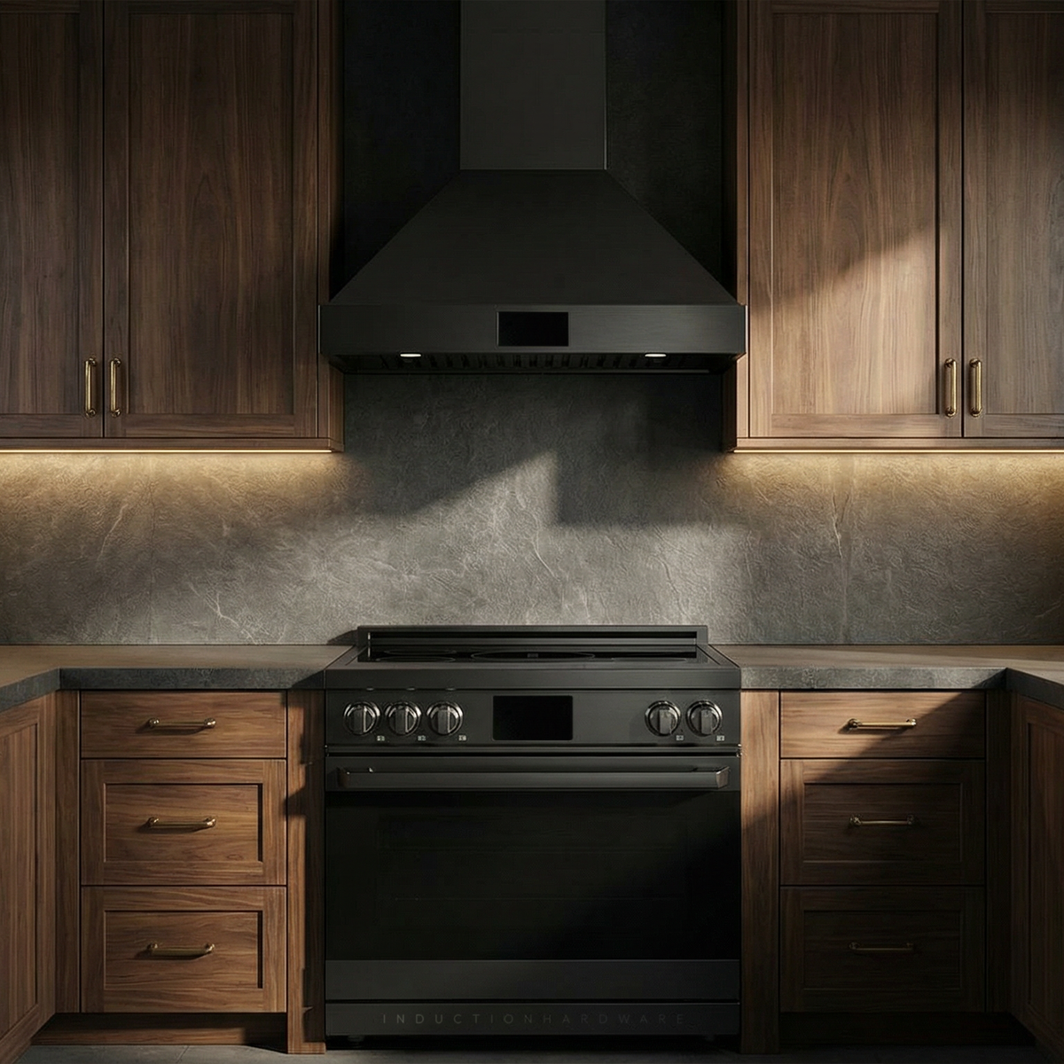 36″ Luxury Series Induction Range – Black Stainless