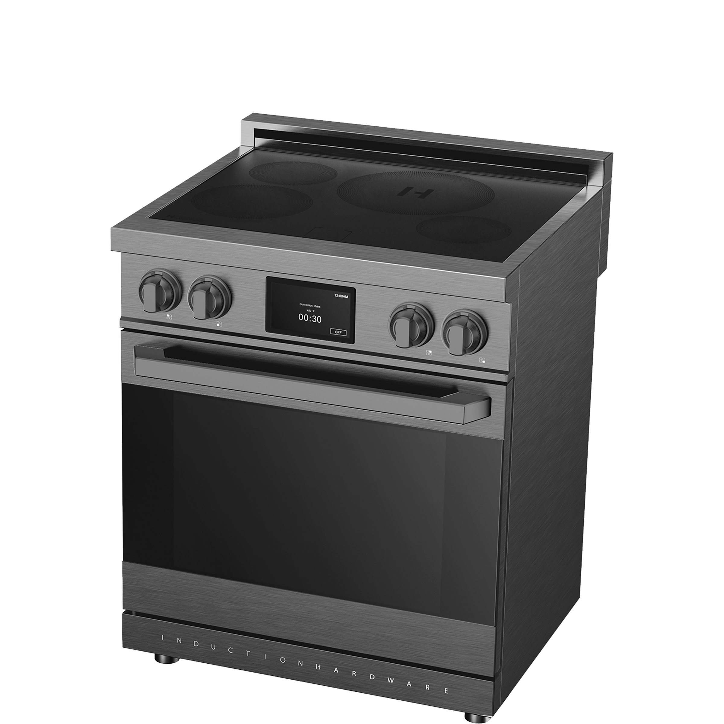 30 Inch Smart Induction Range in Black Stainless Steel