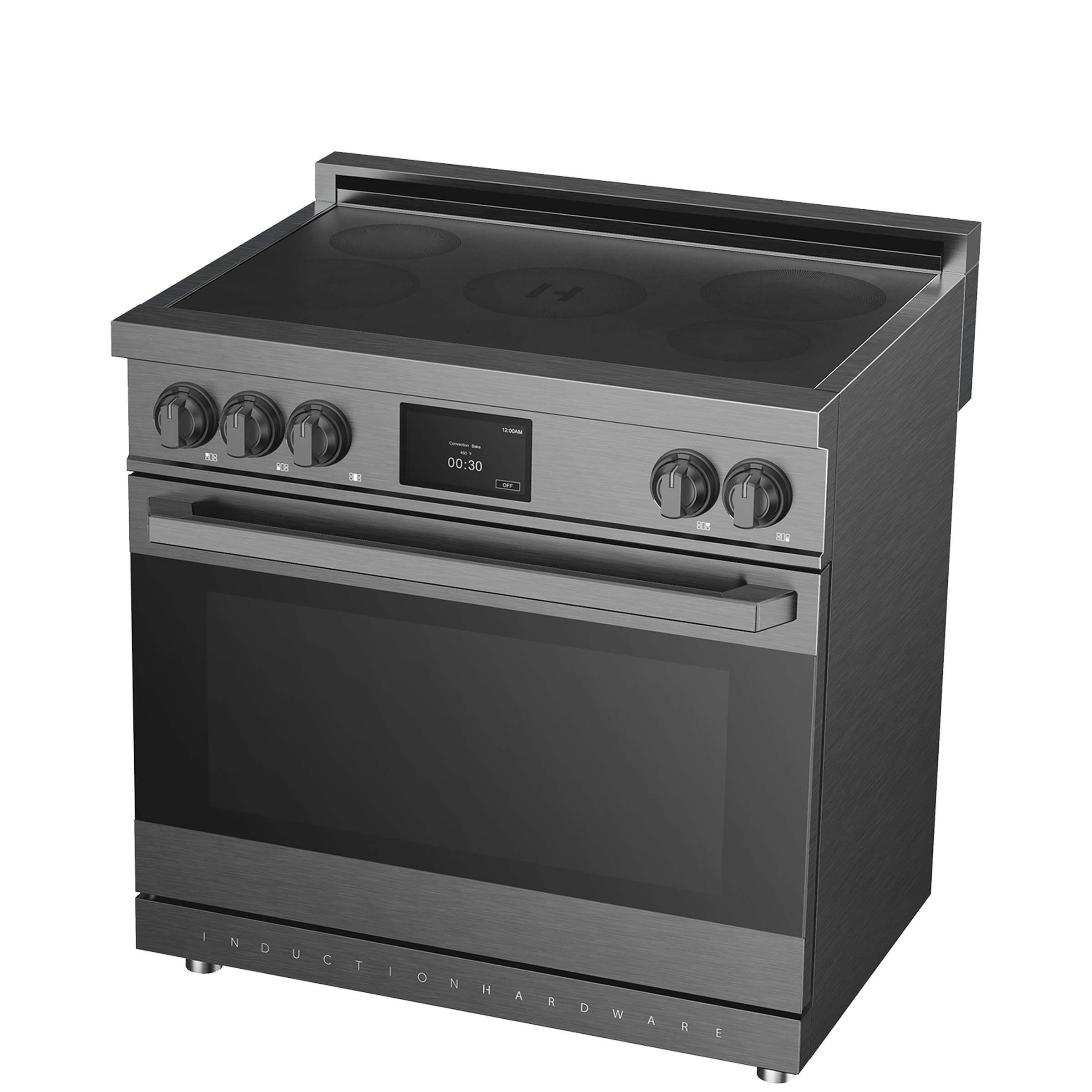 36 Inch Smart Induction Range in Black Stainless Steel