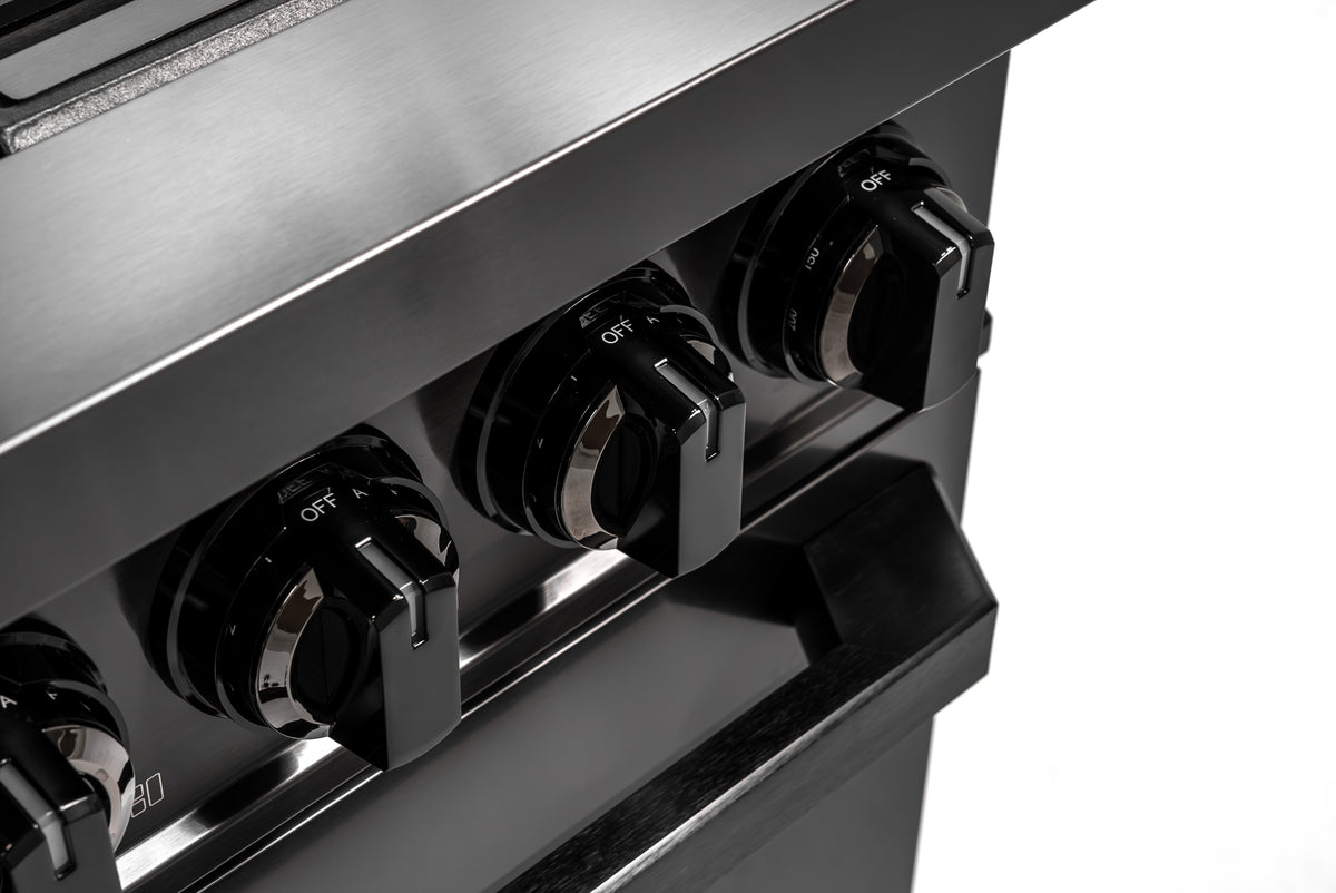 60″ Luxury Series Induction Range with Built-in Professional Griddle – Black Stainless Steel