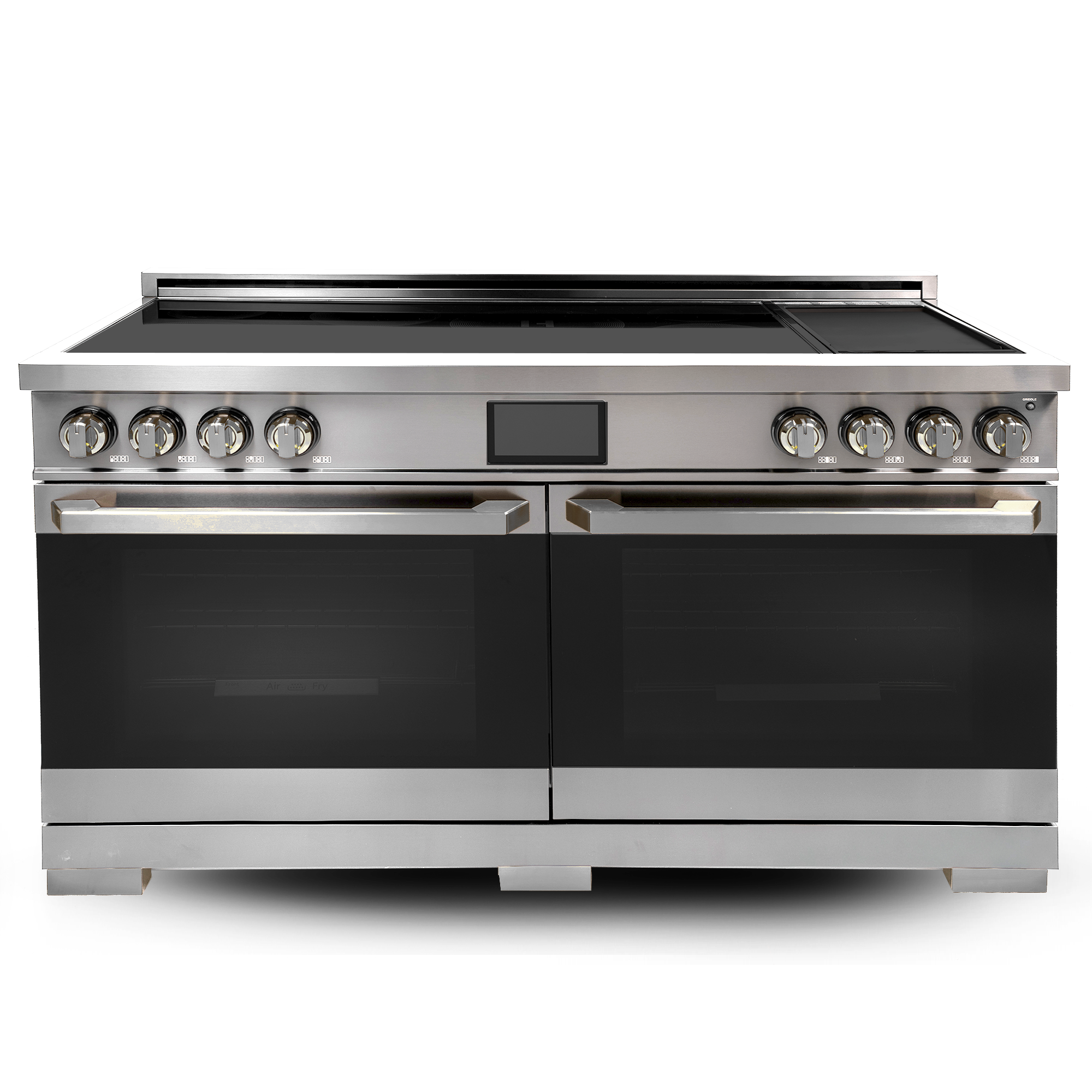 60" Induction Range with Built-in Professional Griddle - Stainless Steel