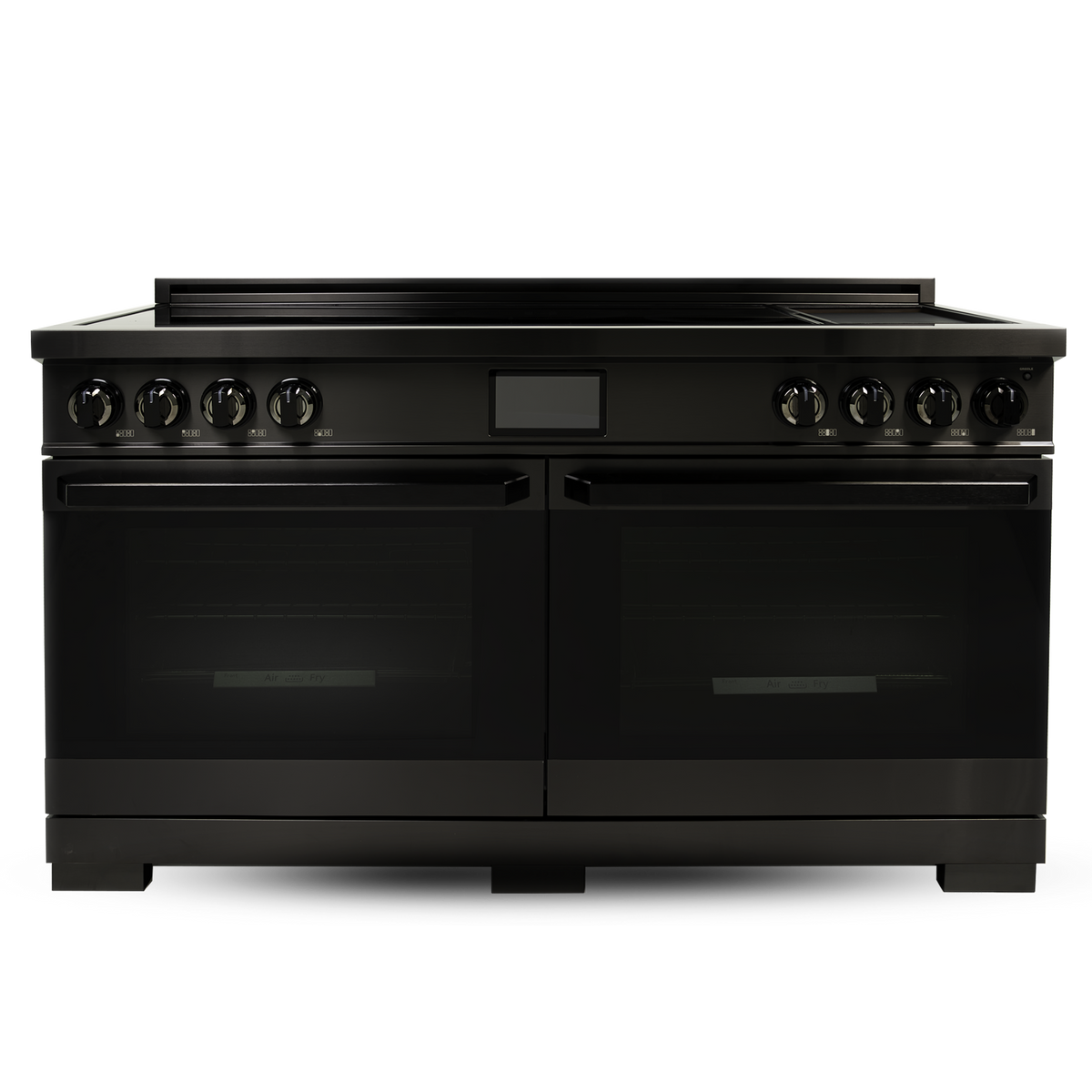 60″ Luxury Series Induction Range with Built-in Professional Griddle – Black Stainless Steel