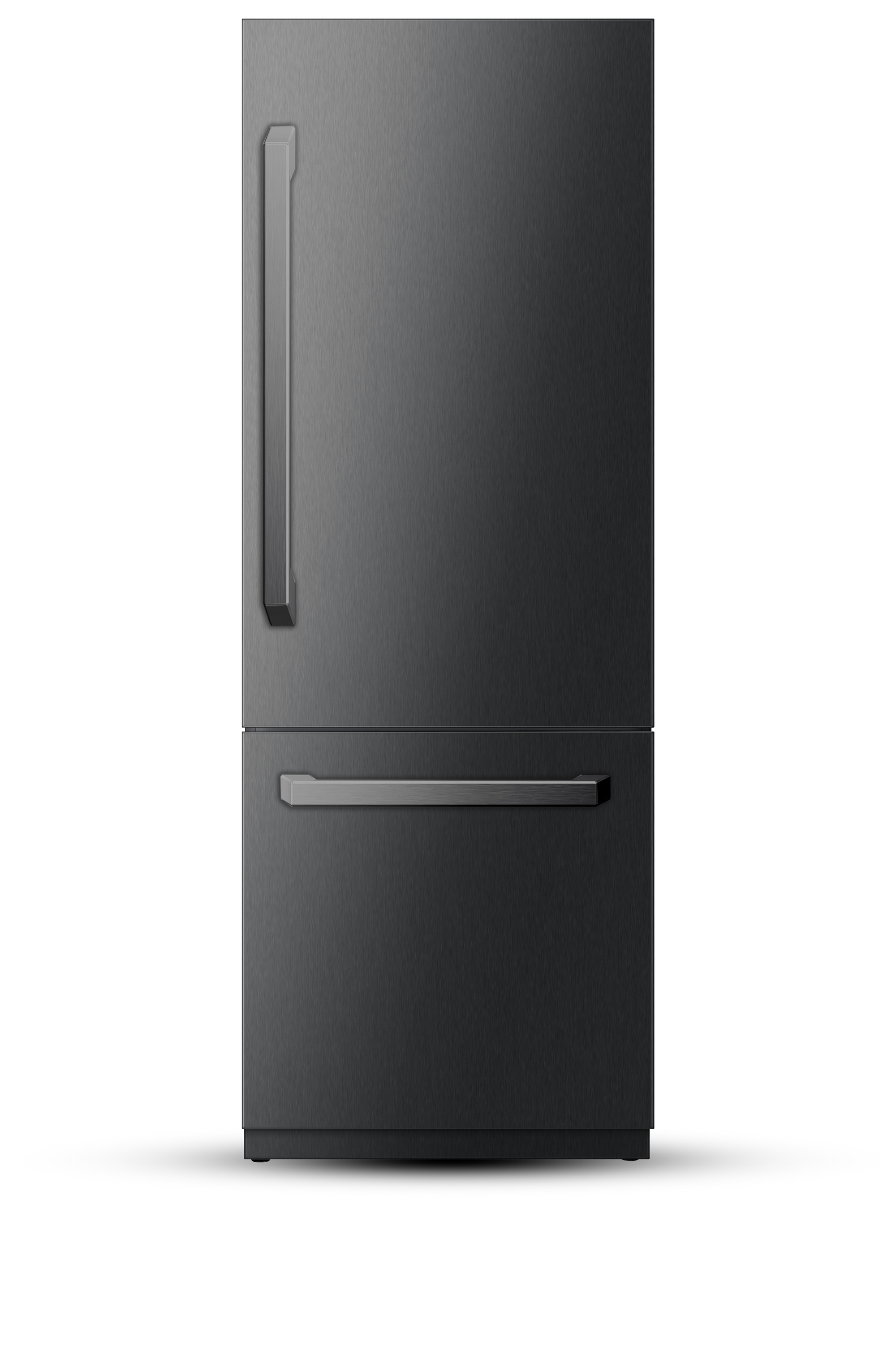 30" Built-In Refrigerator and Freezer With Ice-Maker and Water Dispenser - Black Stainless Steel