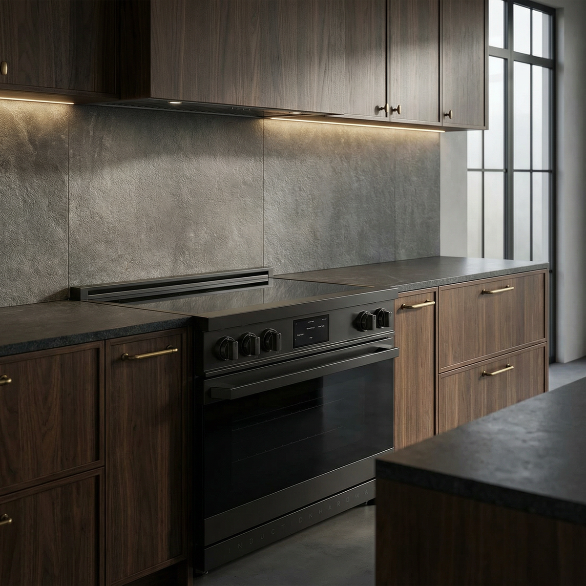 36″ Luxury Series Induction Range – Black Stainless