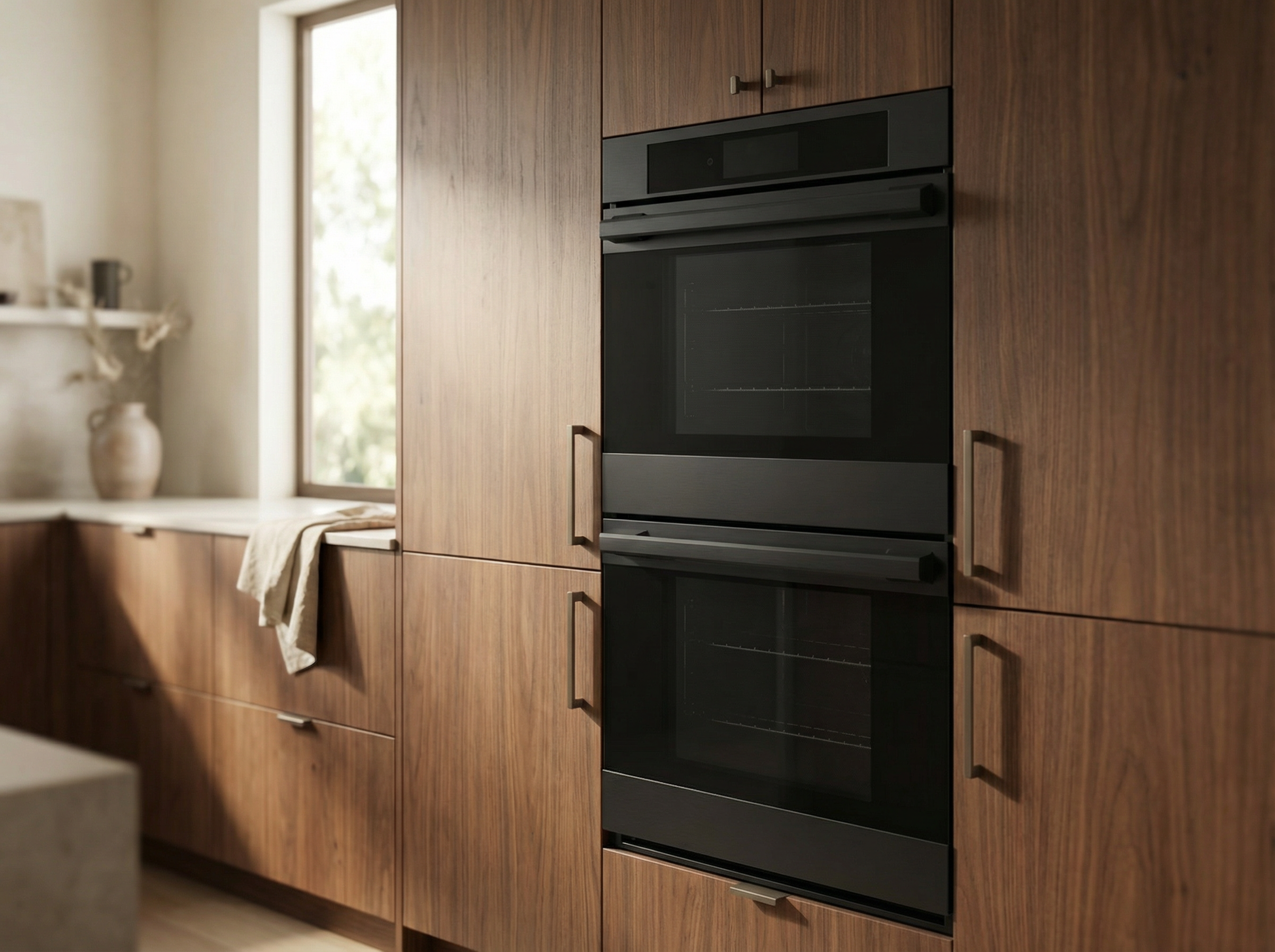 30" Double Wall Oven in Black Stainless Steel