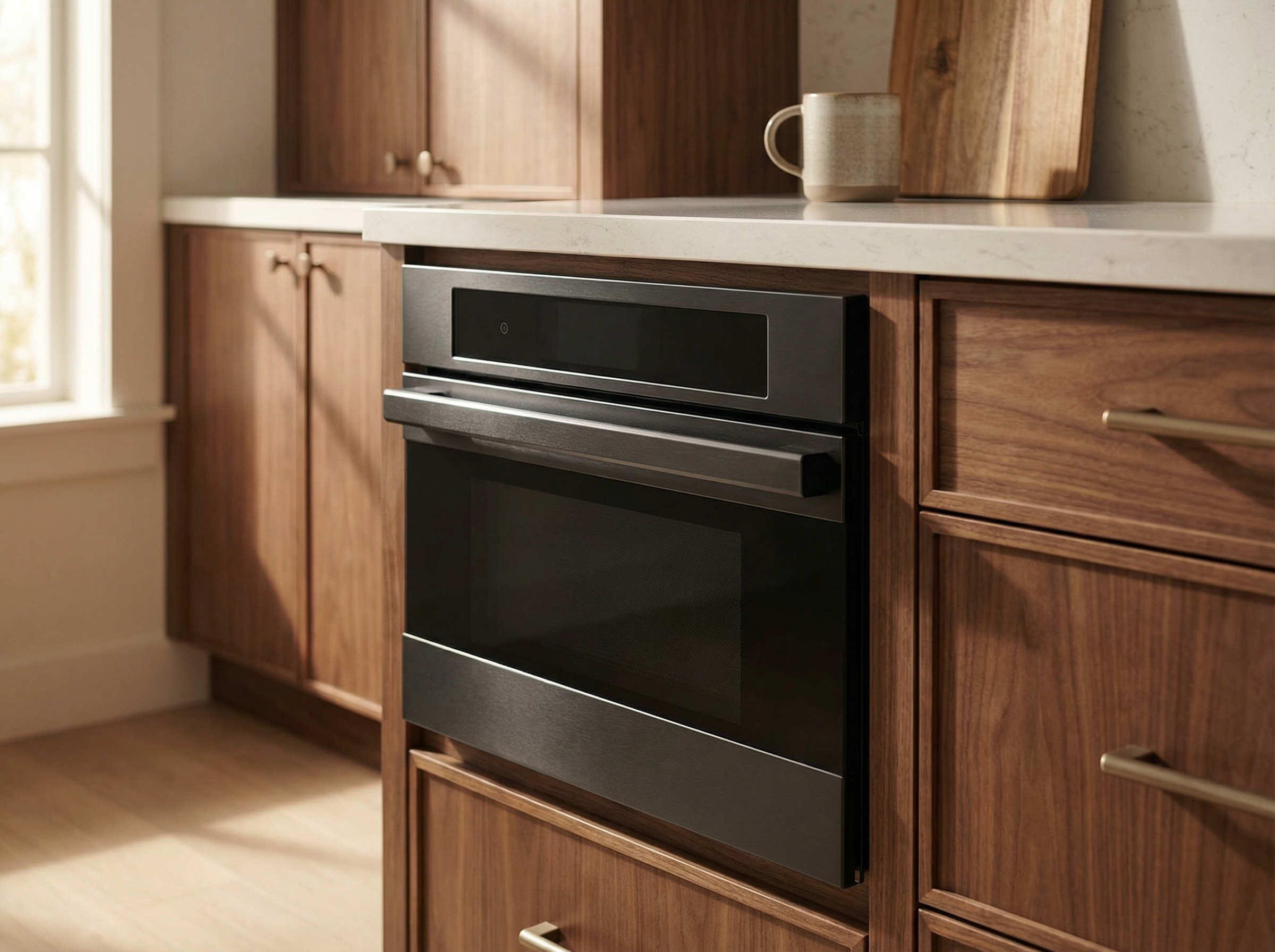 24" Smart Drawer Microwave in Black Stainless Steel