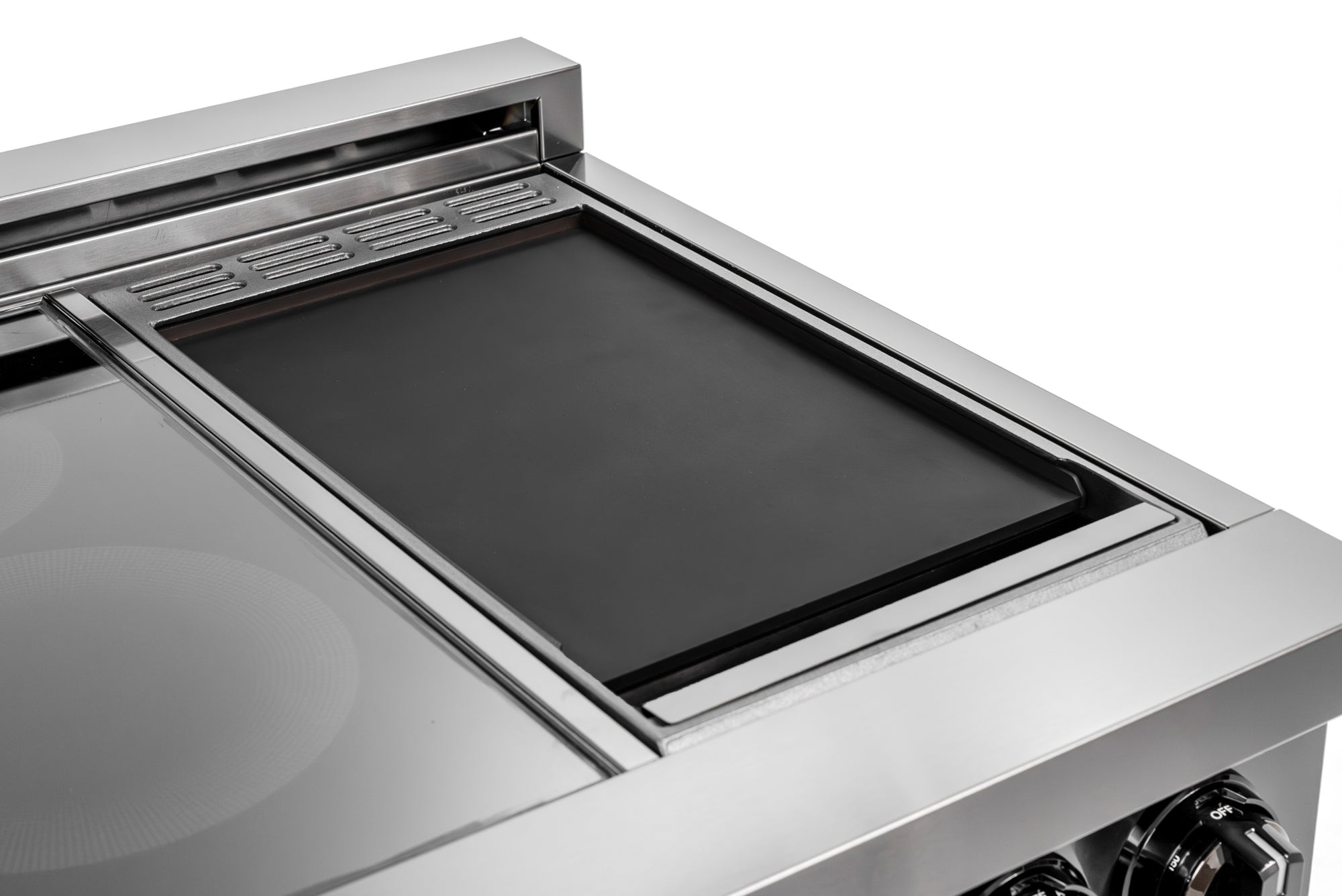 60″ Luxury Series Induction Range with Built-in Professional Griddle – VEGA Edition