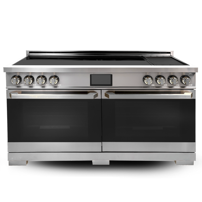 60″ Luxury Series Induction Range with Built-in Professional Griddle – Stainless Steel