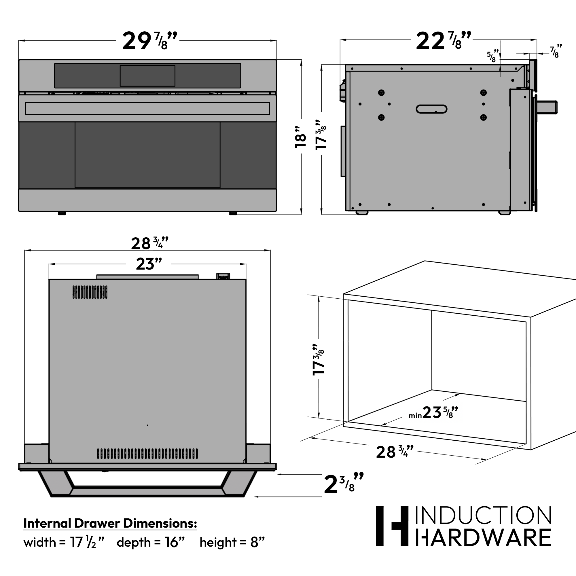 30" Smart Drawer Microwave in Black Stainless Steel