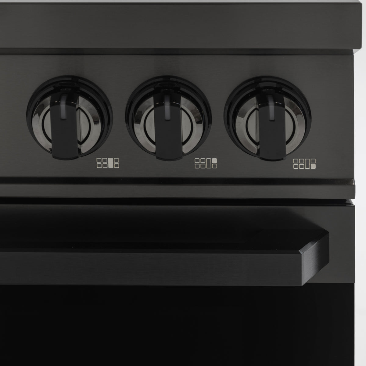 48″ Luxury Series Induction Range – Black Stainless