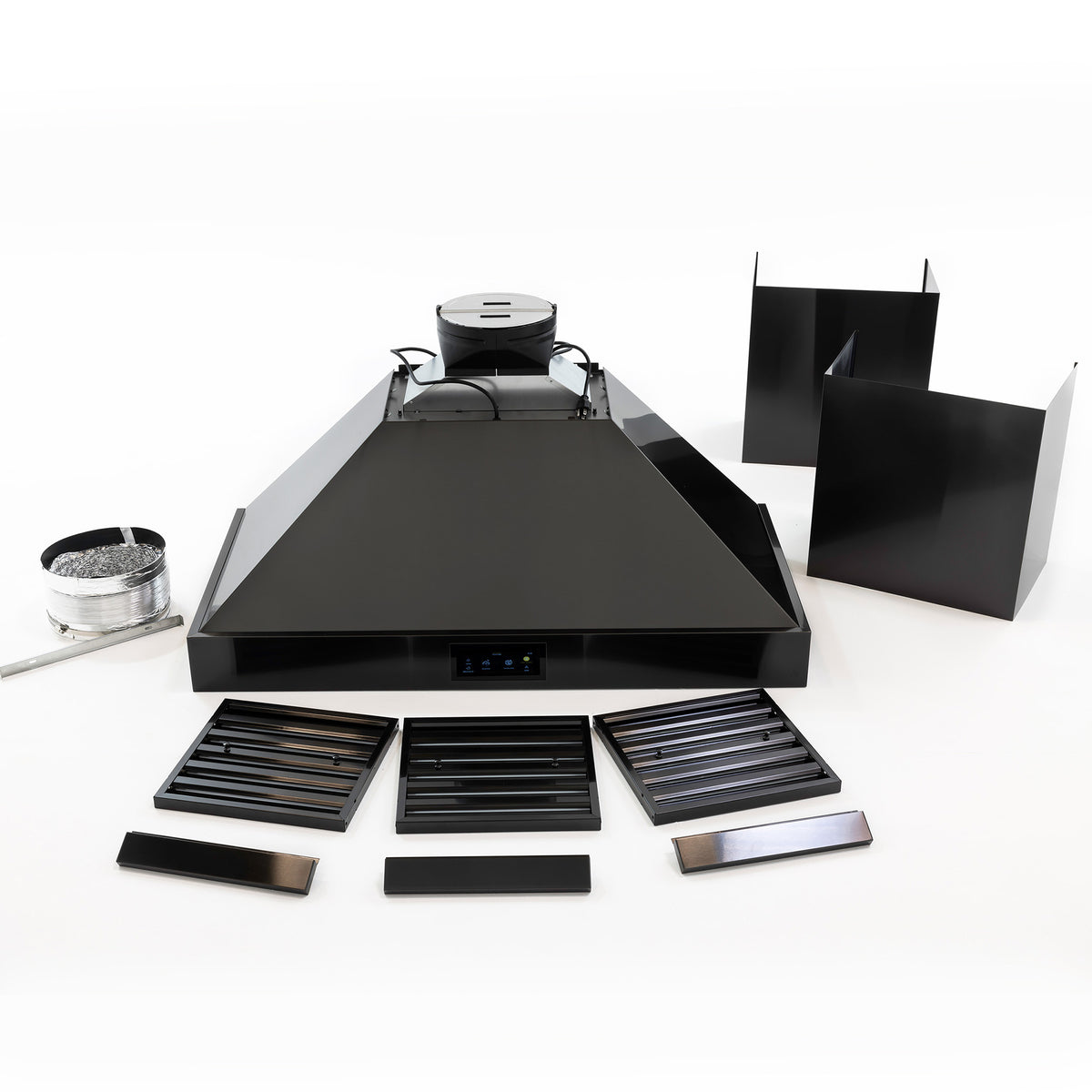 48″ Professional Range Hood – 1800 CFM – Black Stainless