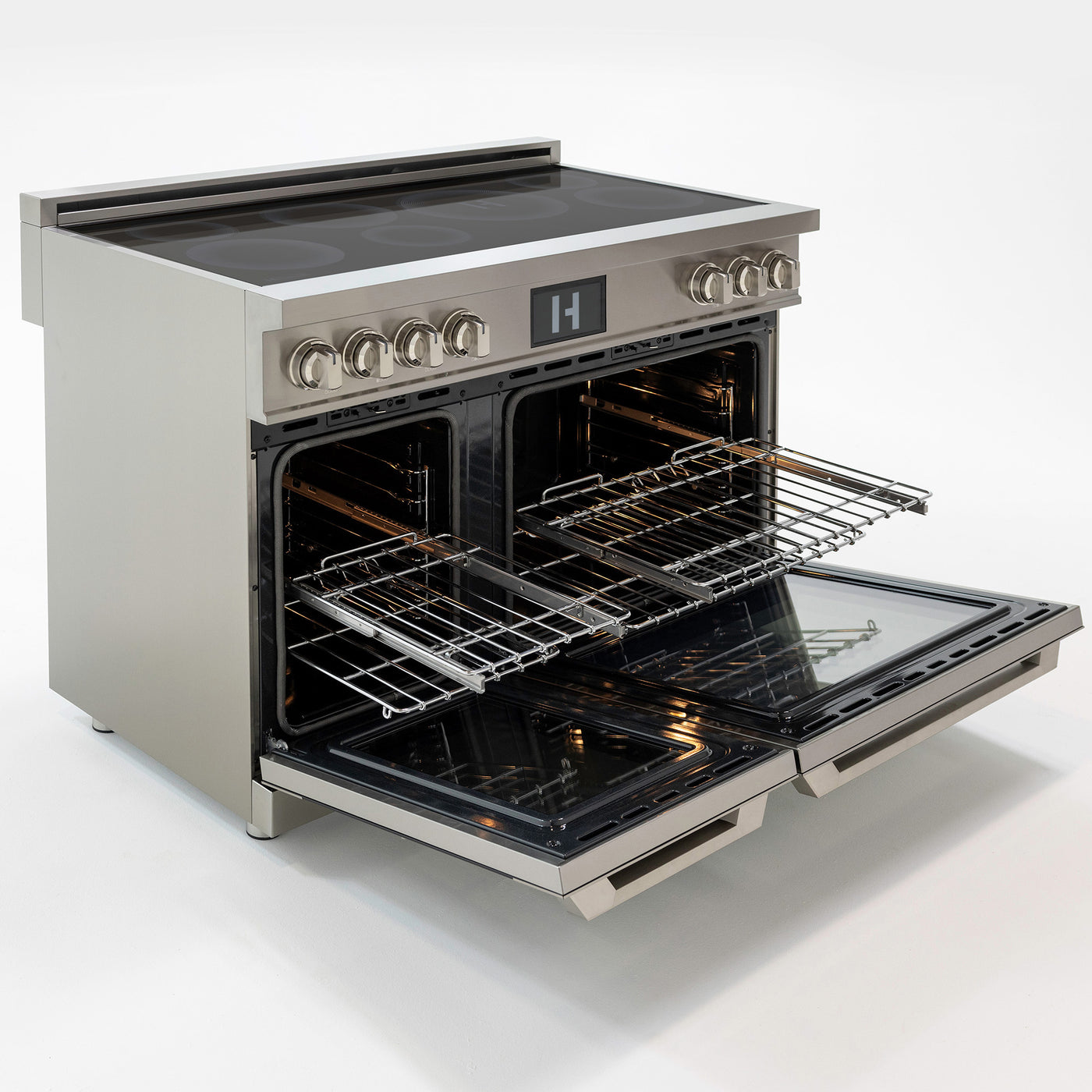 Both ovens, open