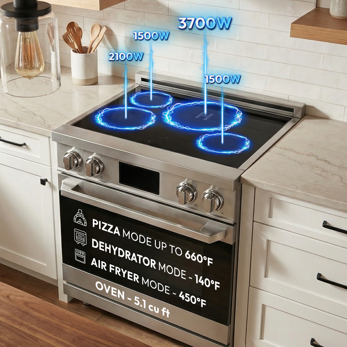 30″ Luxury Series Induction Range – Stainless Steel