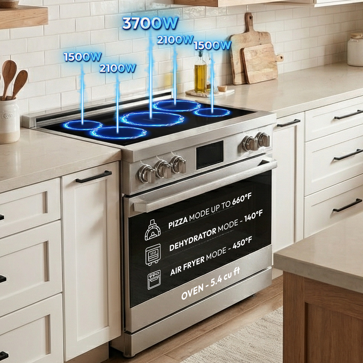 36″ Luxury Series Induction Range – Stainless Steel