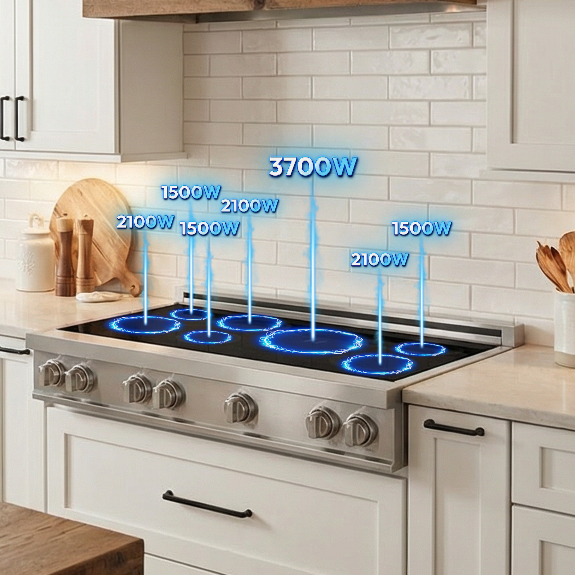 48″ Induction Cooktop – Stainless Steel