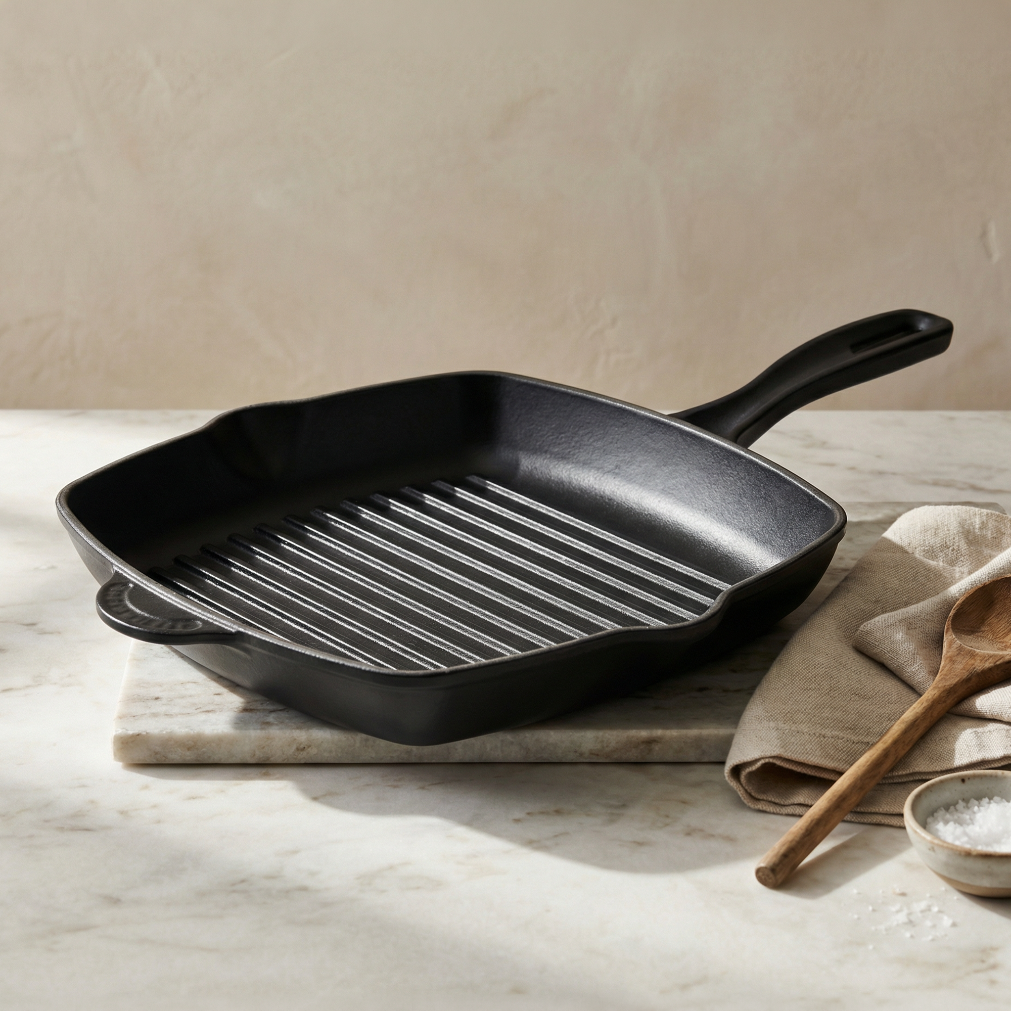 Forge Collection 10” Cast Iron Grill Pan - Orion Black