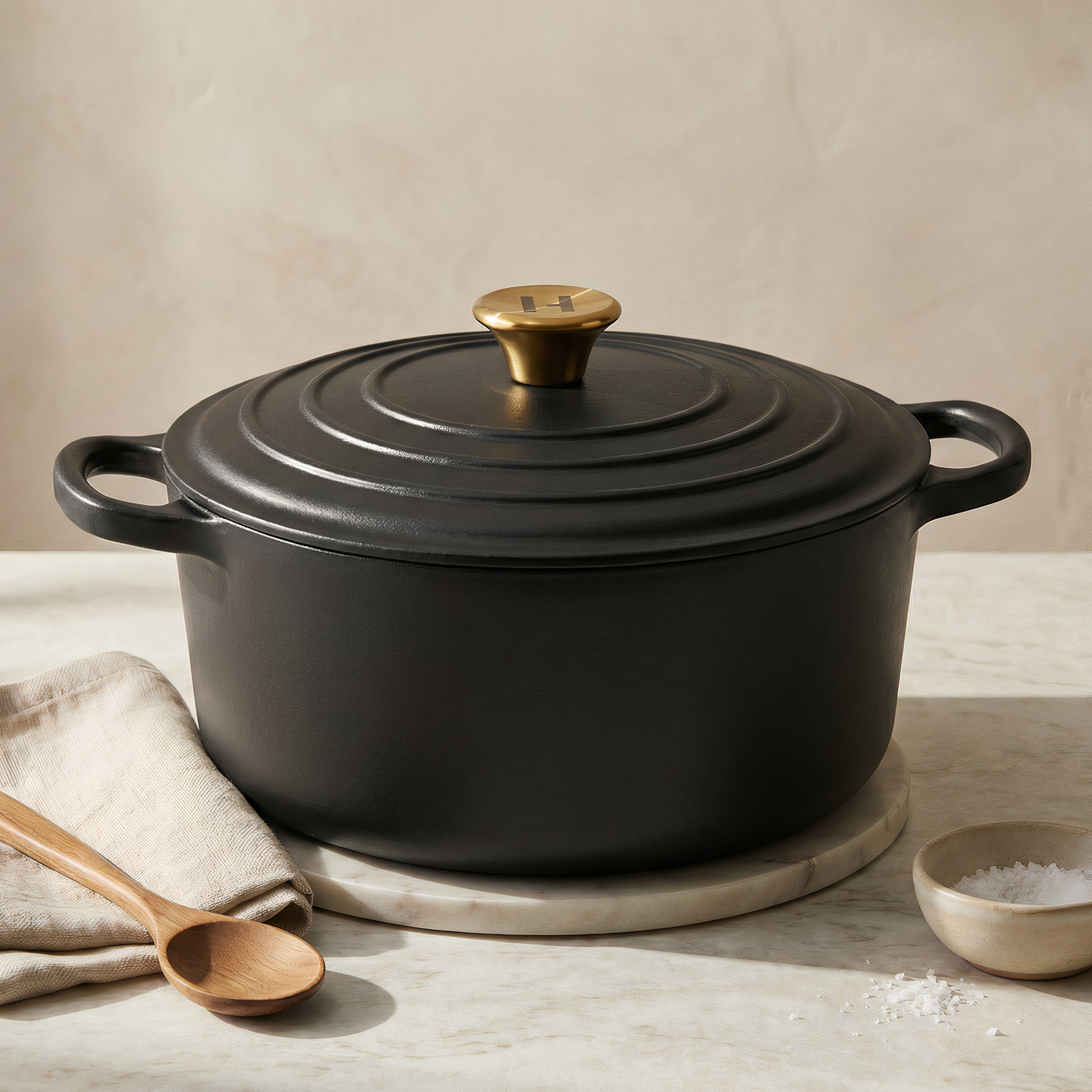 Forge Collection 10” Cast Iron Dutch Oven - Orion Black