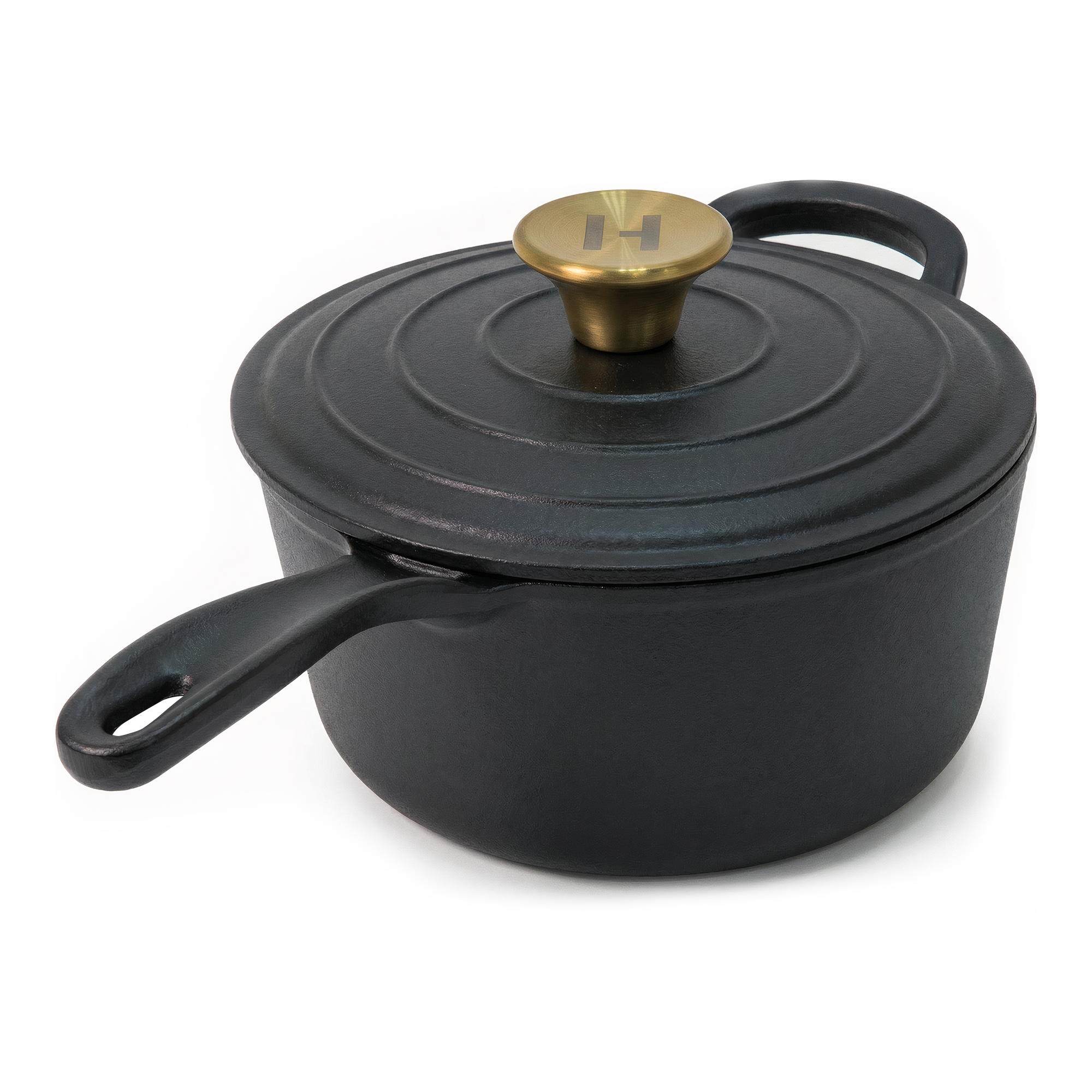 Forge Collection 8” Cast Iron Saucepan- Orion Black