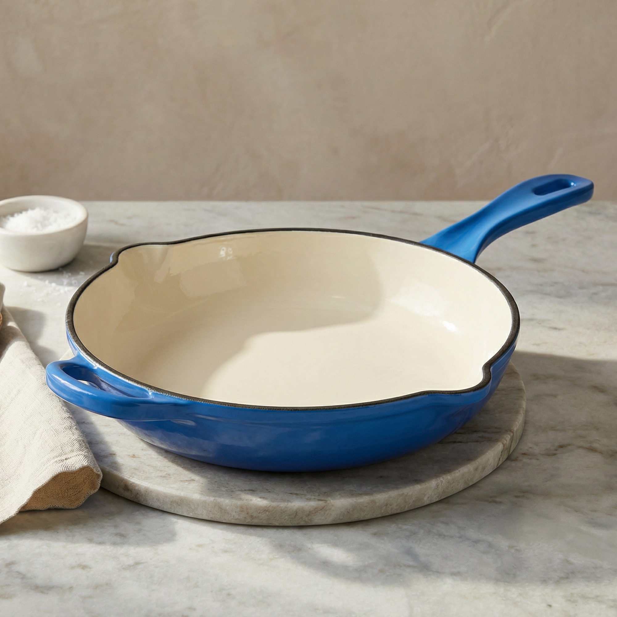 Alpha Enamel Collection 10” Cast Iron Skillet - Tahoe Blue