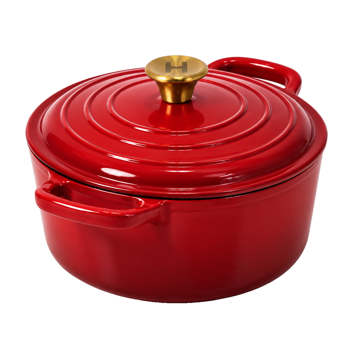 10 Inch Cast Iron Dutch Oven, Burnt Cedar red