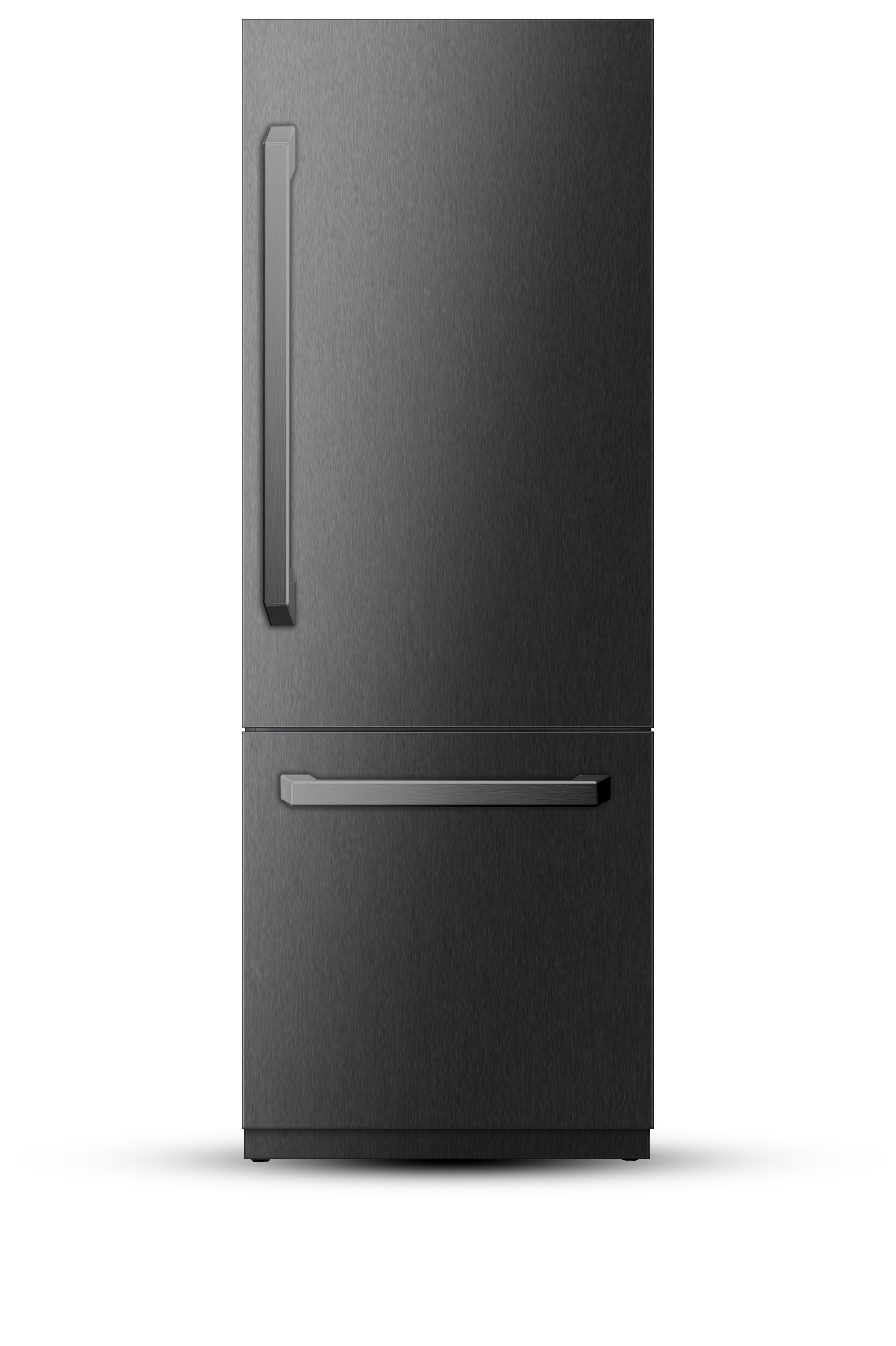 30" Built-In Refrigerator and Freezer With Ice-Maker and Water Dispenser - Black Stainless Steel