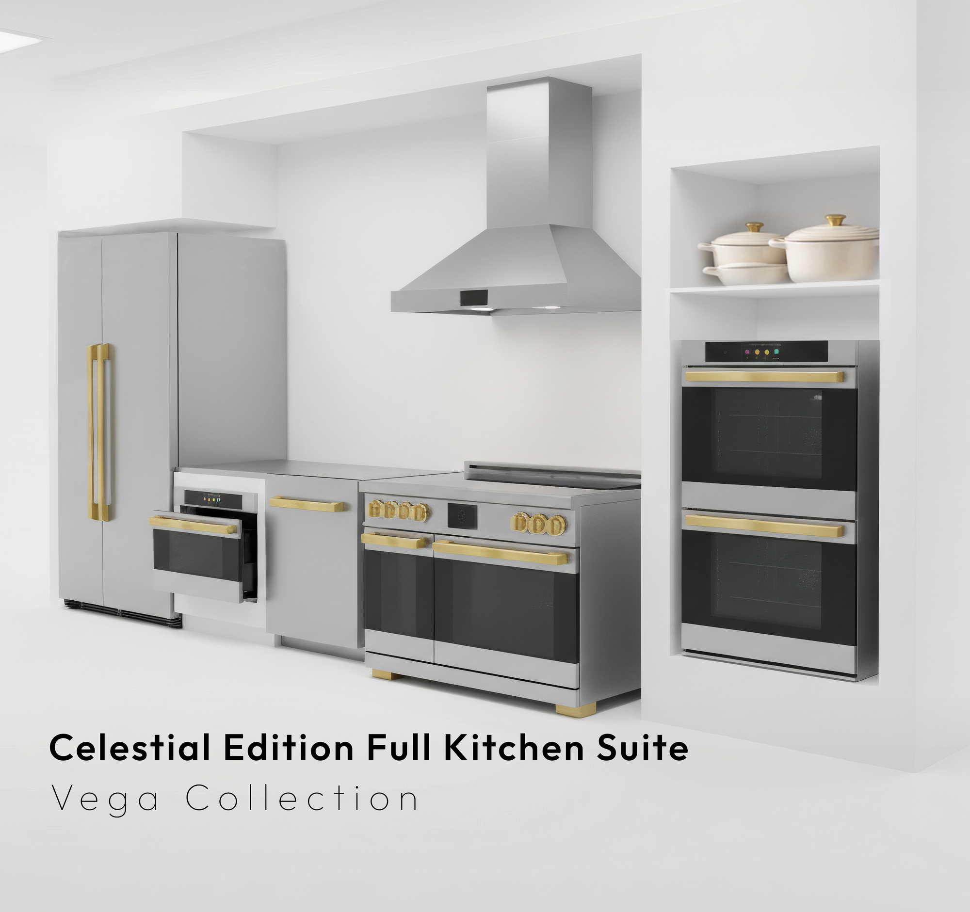 60″ Luxury Series Induction Range with Built-in Professional Griddle – VEGA Edition